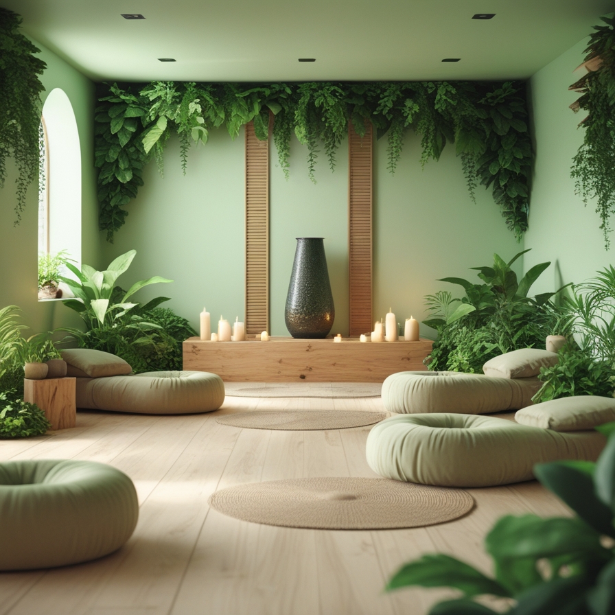 Fredelig yogastudio i Botanoria